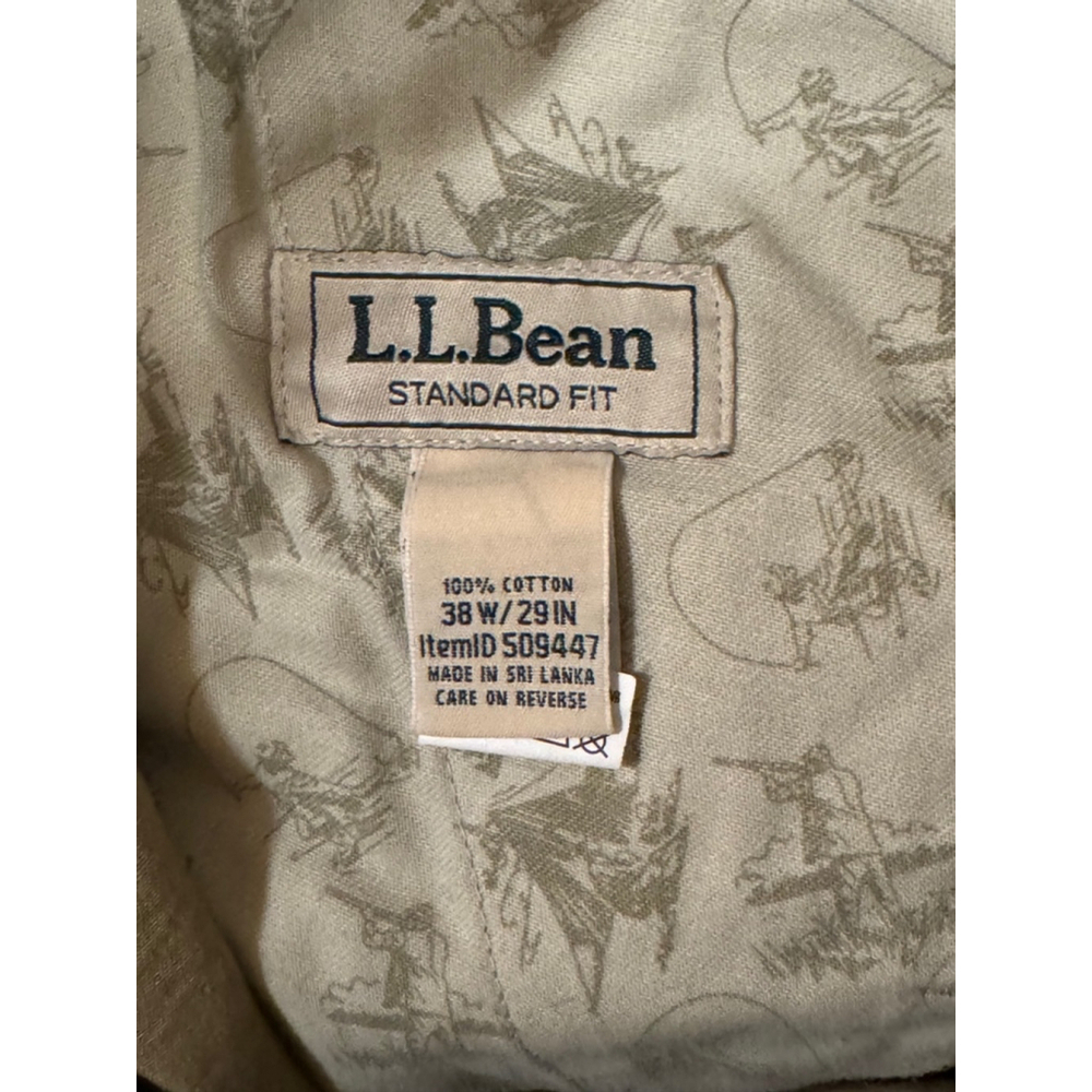 L.L.Bean Men’s Standard Fit Tan Chino 100% Cotton Pants Flat Front Size 38x29 - Picture 8 of 8